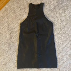Faux leather dress